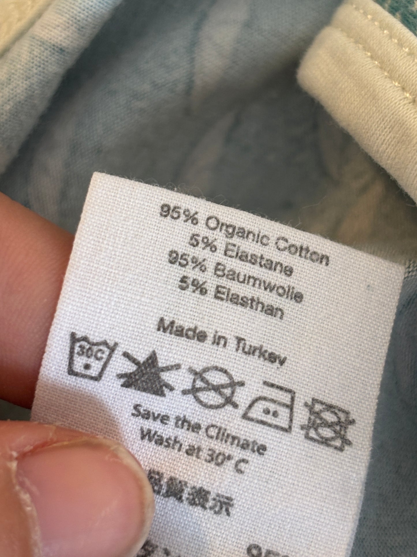 Turquoise eendelige pyjama