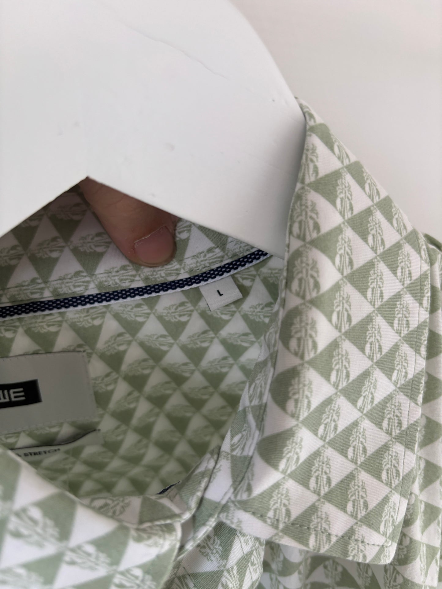 Groen geruite hemd met korte mouwen