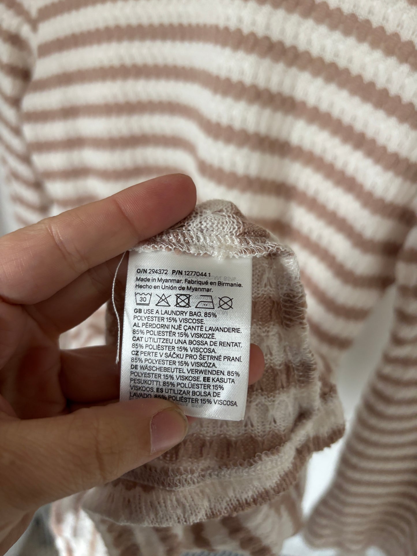 Gestreepte mini-jurk