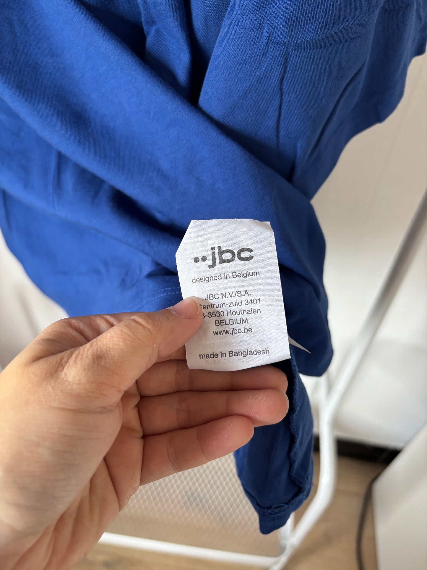 Blauwe T-shirt "Salut!"