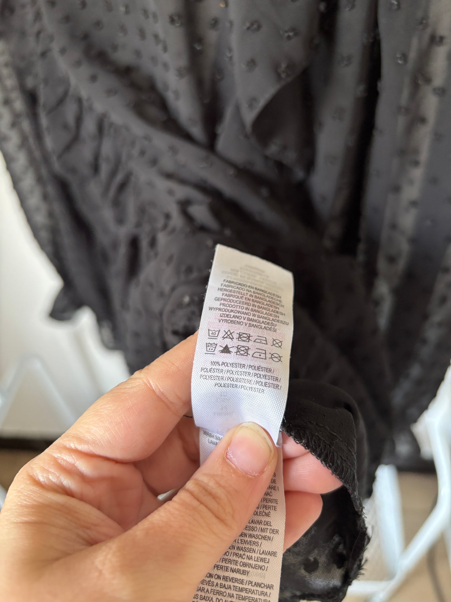 Zwarte doorzichtige blouse