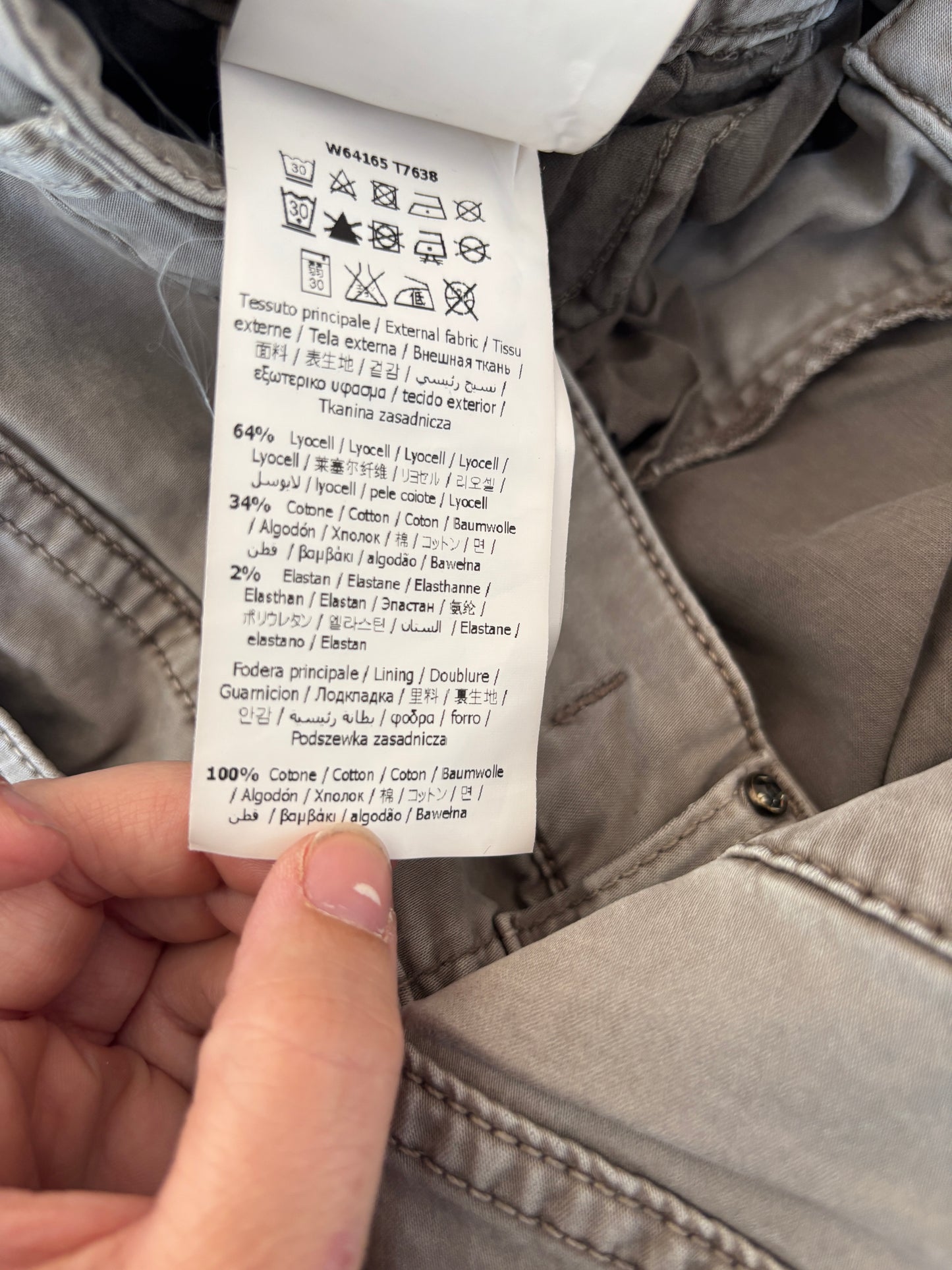 Lichtgrijze jeansbroek