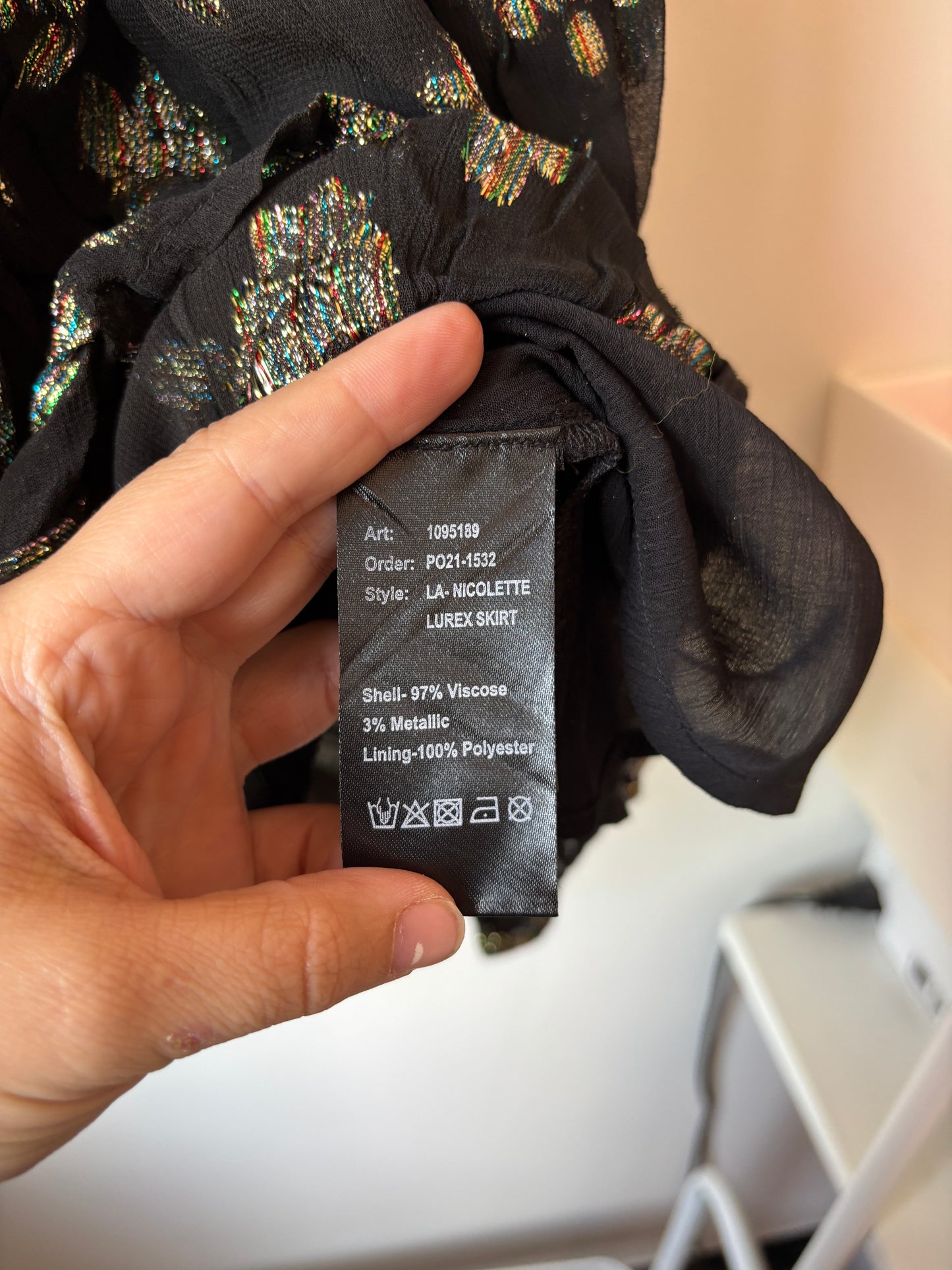 Zwarte rok met glitters