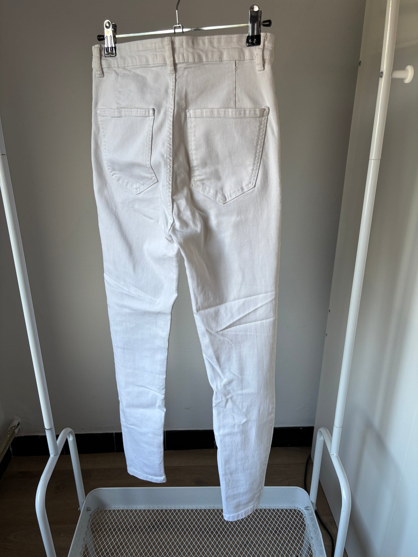Witte skinny jeansbroek