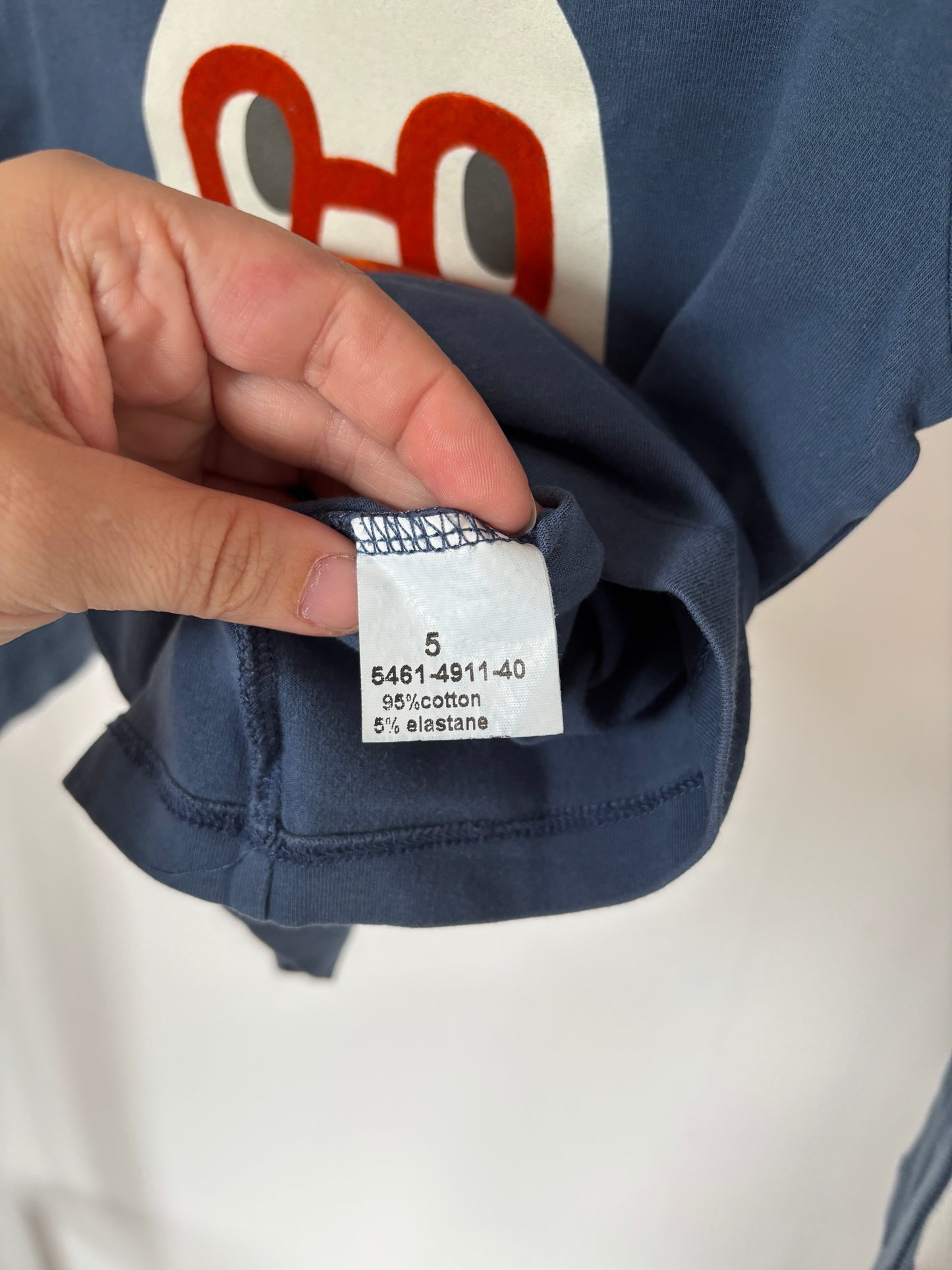 Blauwgrijze longsleeve met rolkraag