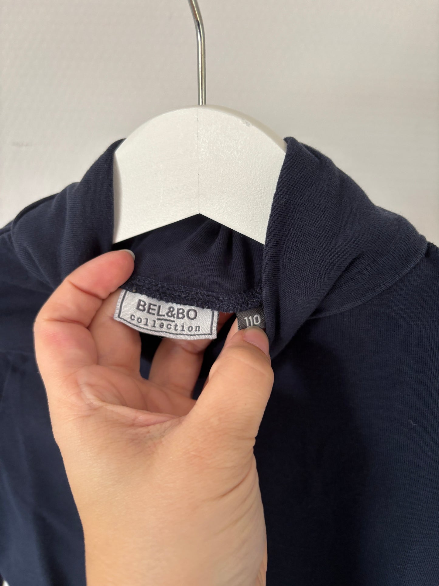 Marineblauwe basic longsleeve