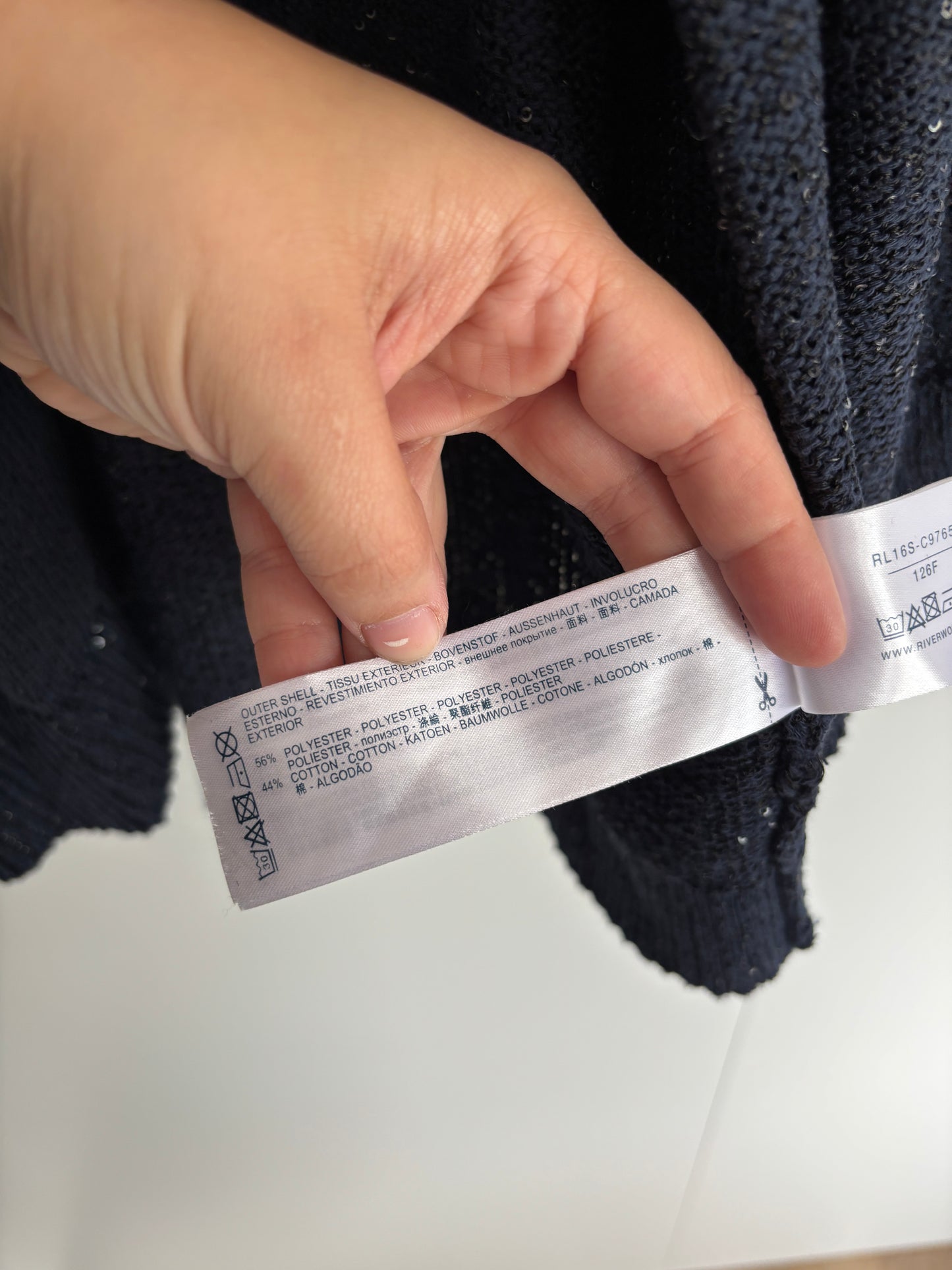 Marineblauwe vest met glitters