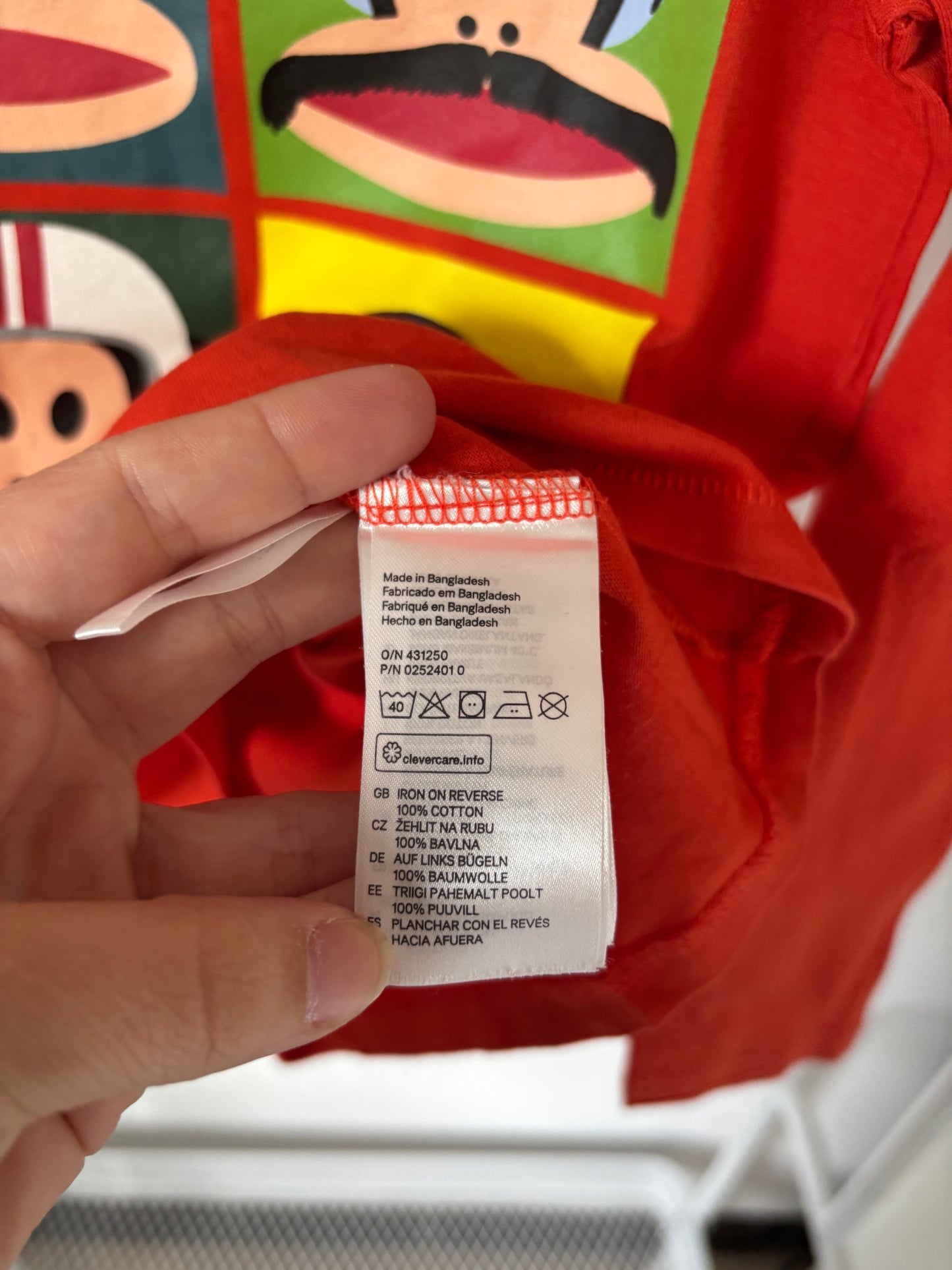 Rode longsleeve Paul Frank