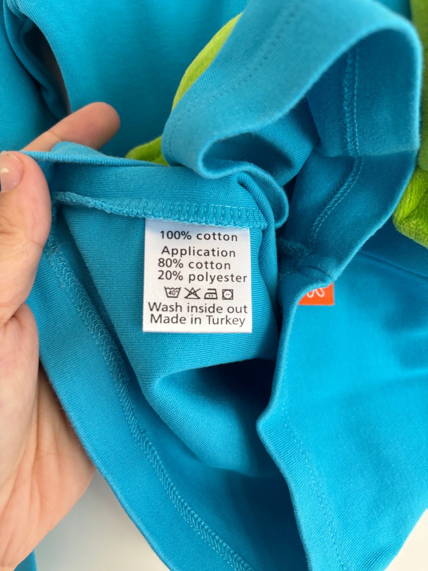 Lichtblauwe longsleeve met kikker