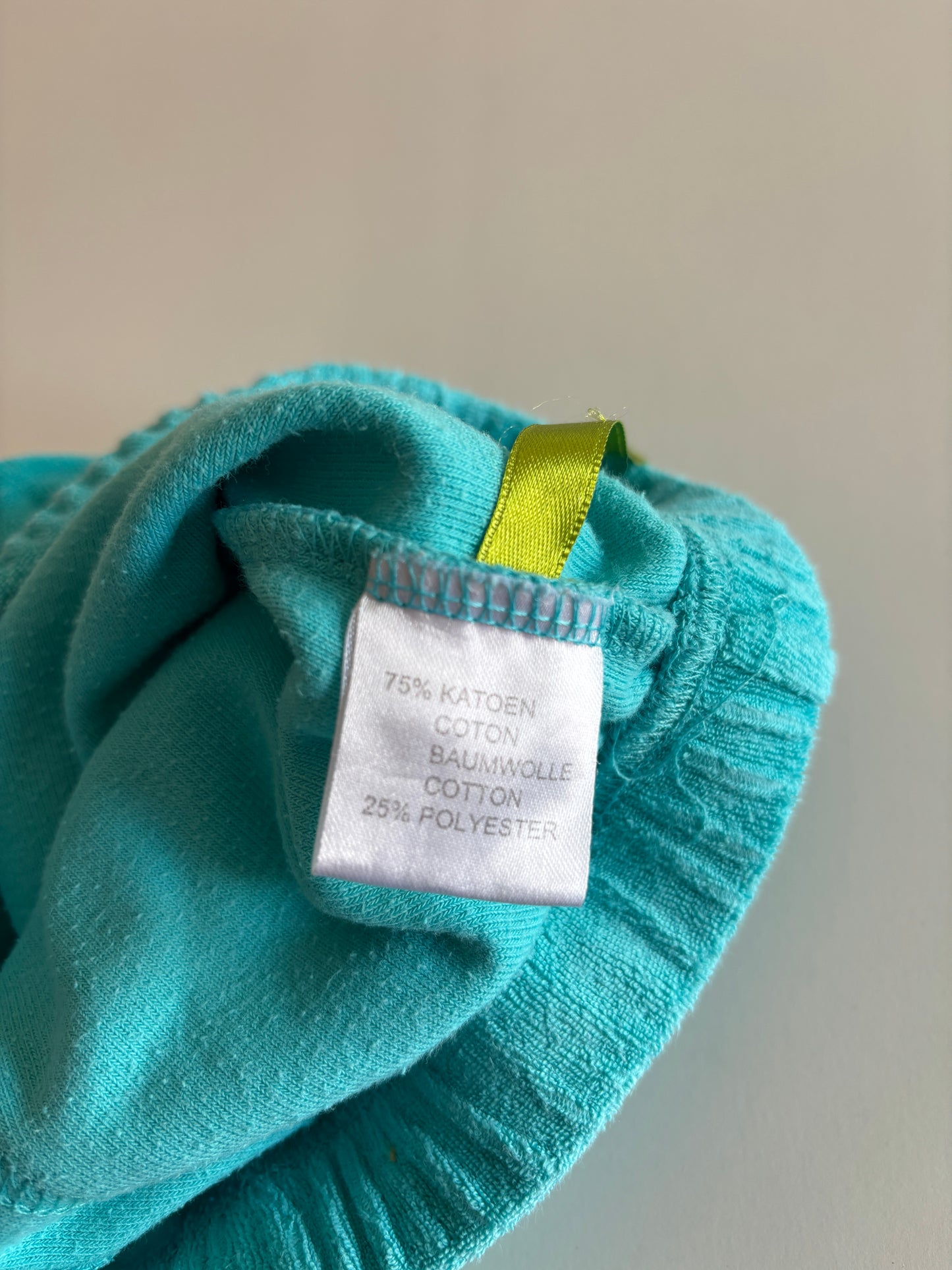 Lichtblauw shortje in badstof