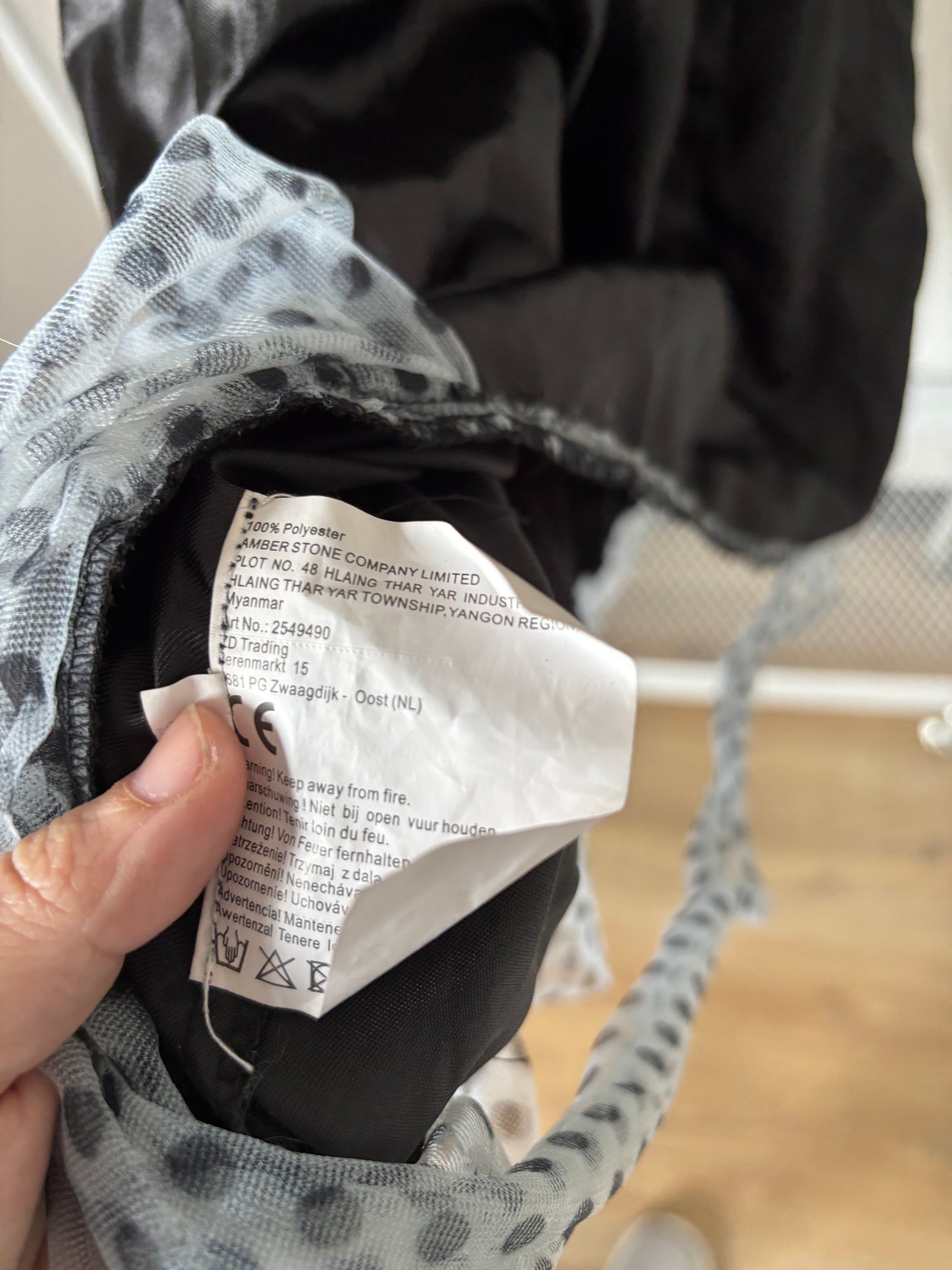 Zwart Halloweenjurkje