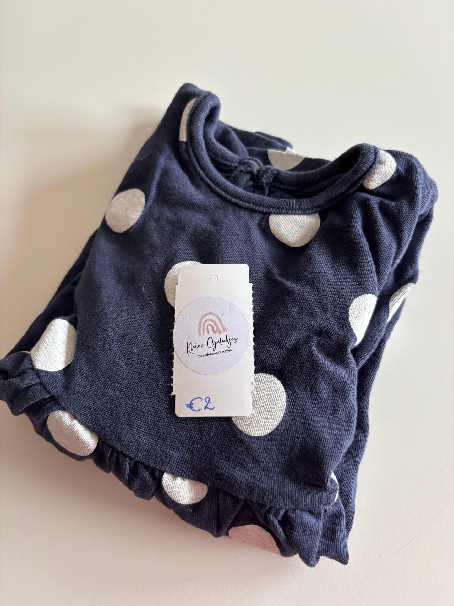 Marineblauwe bollenjurkje