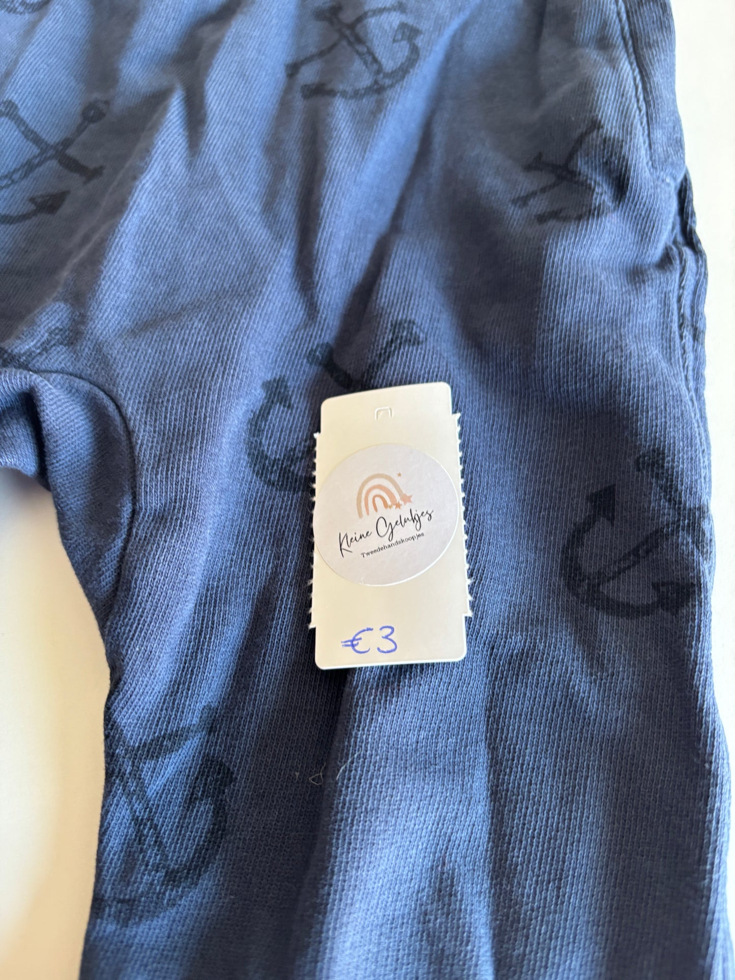 Blauwe joggingbroek met ankers