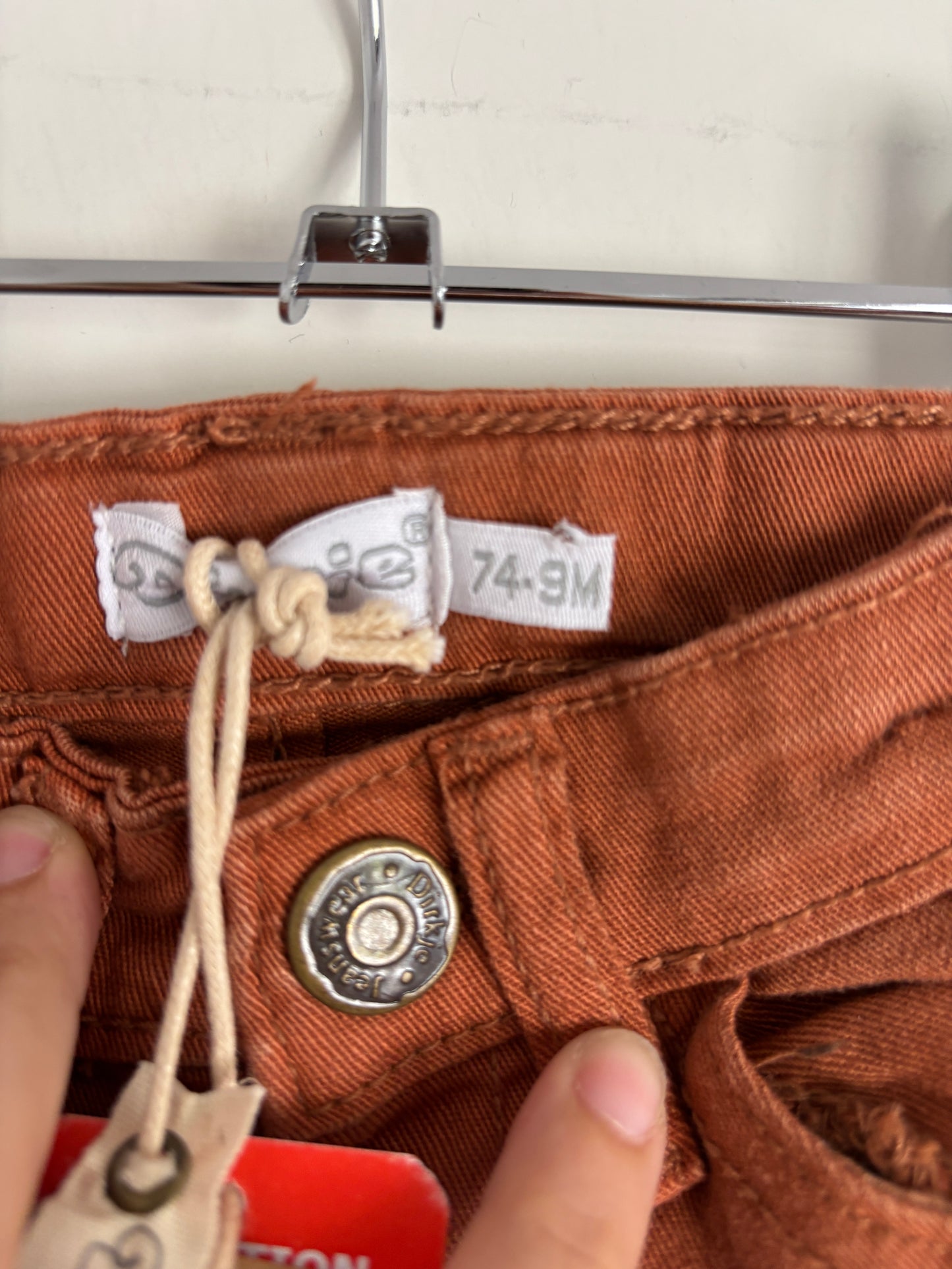 Roestbruine jeansbroek