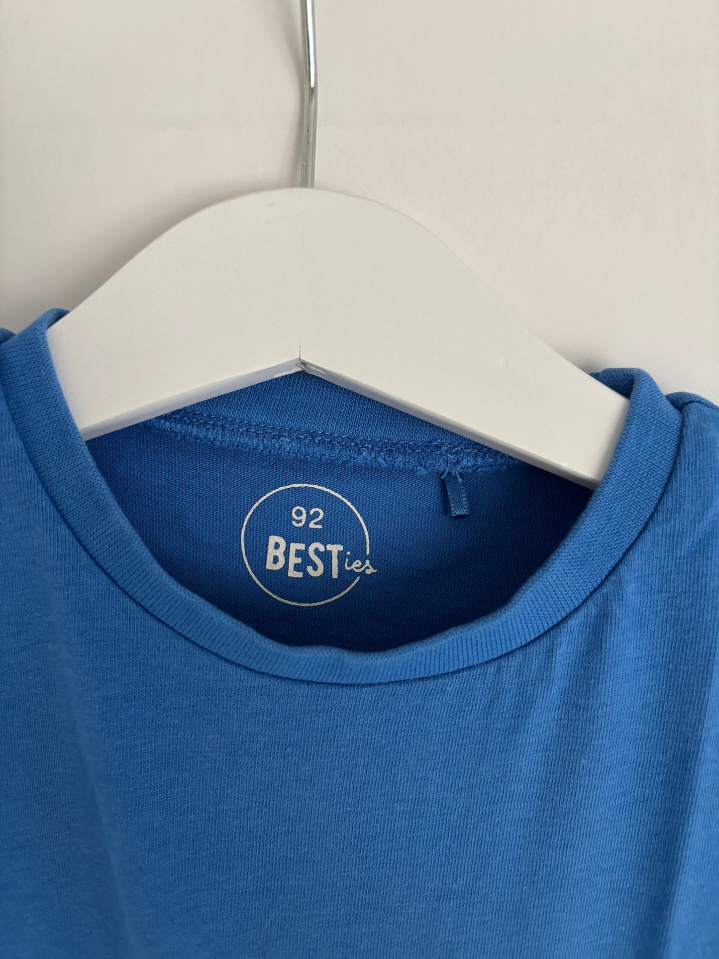 Blauwe basic T-shirt