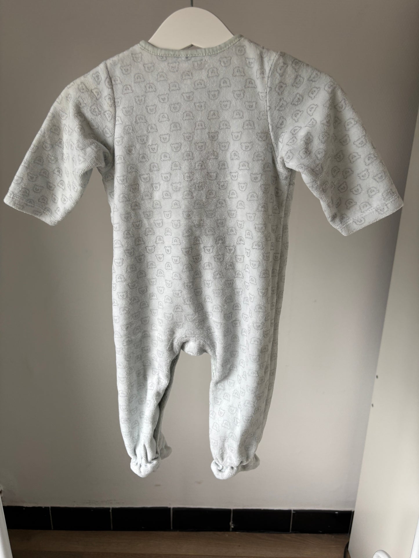 Lichtblauwe eendelige winterpyjama