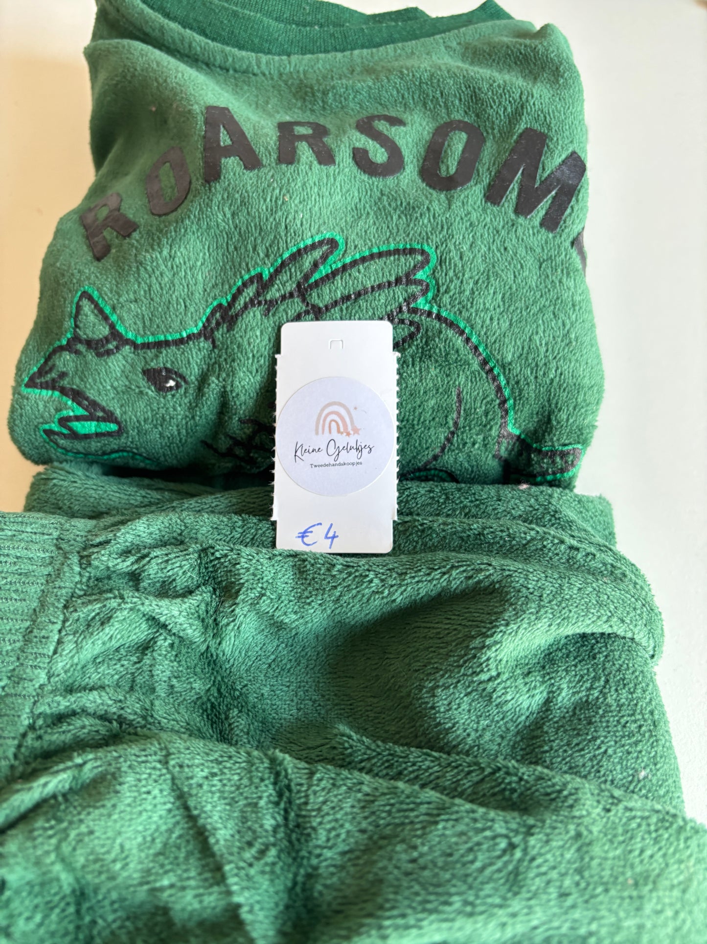 Tweedelige groene winterpyjama