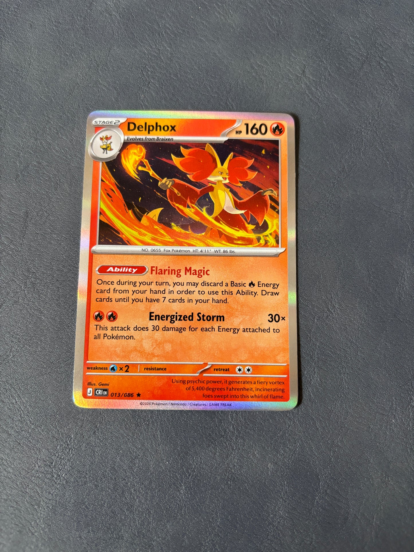 Delphox CRI 013 (holo)