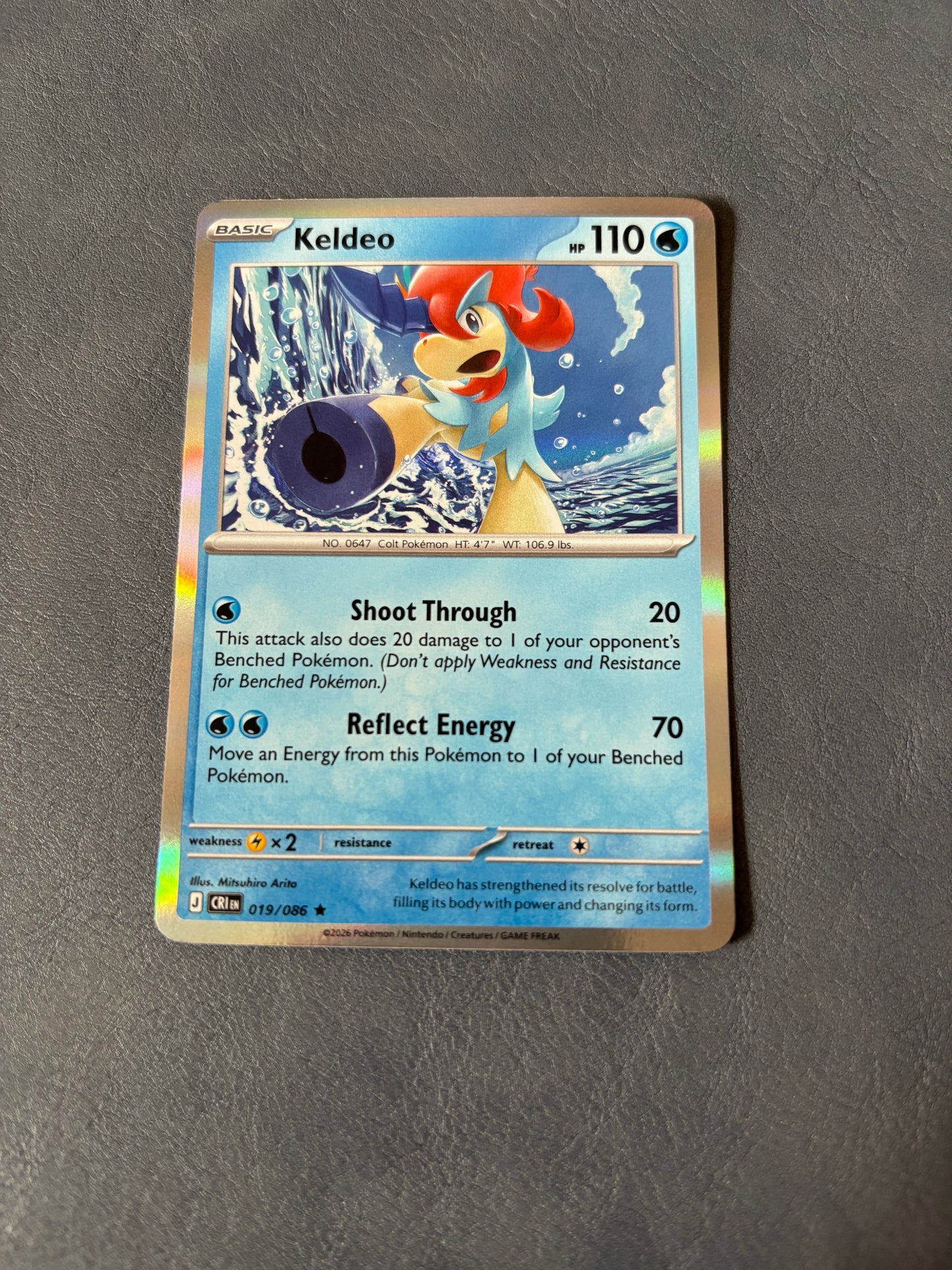 Keldeo CRI 019 (holo)