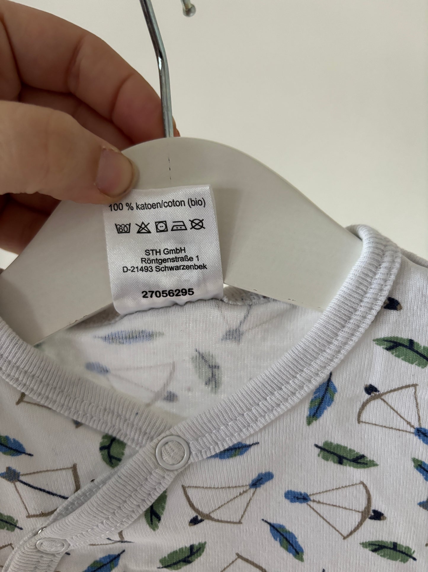 Witte overslagromper met korte mouwen