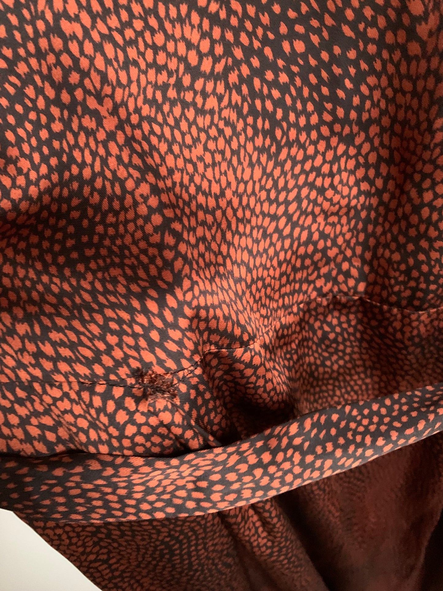 Roestkleurige lange jurk