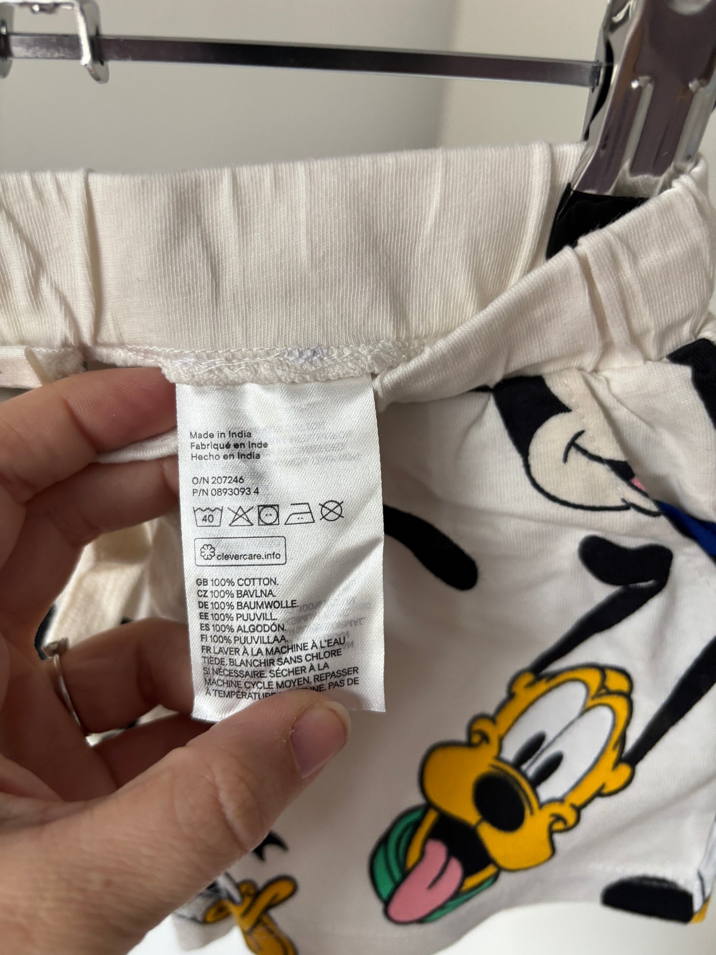 Setje Mickey Mouse: T-shirt en shortje