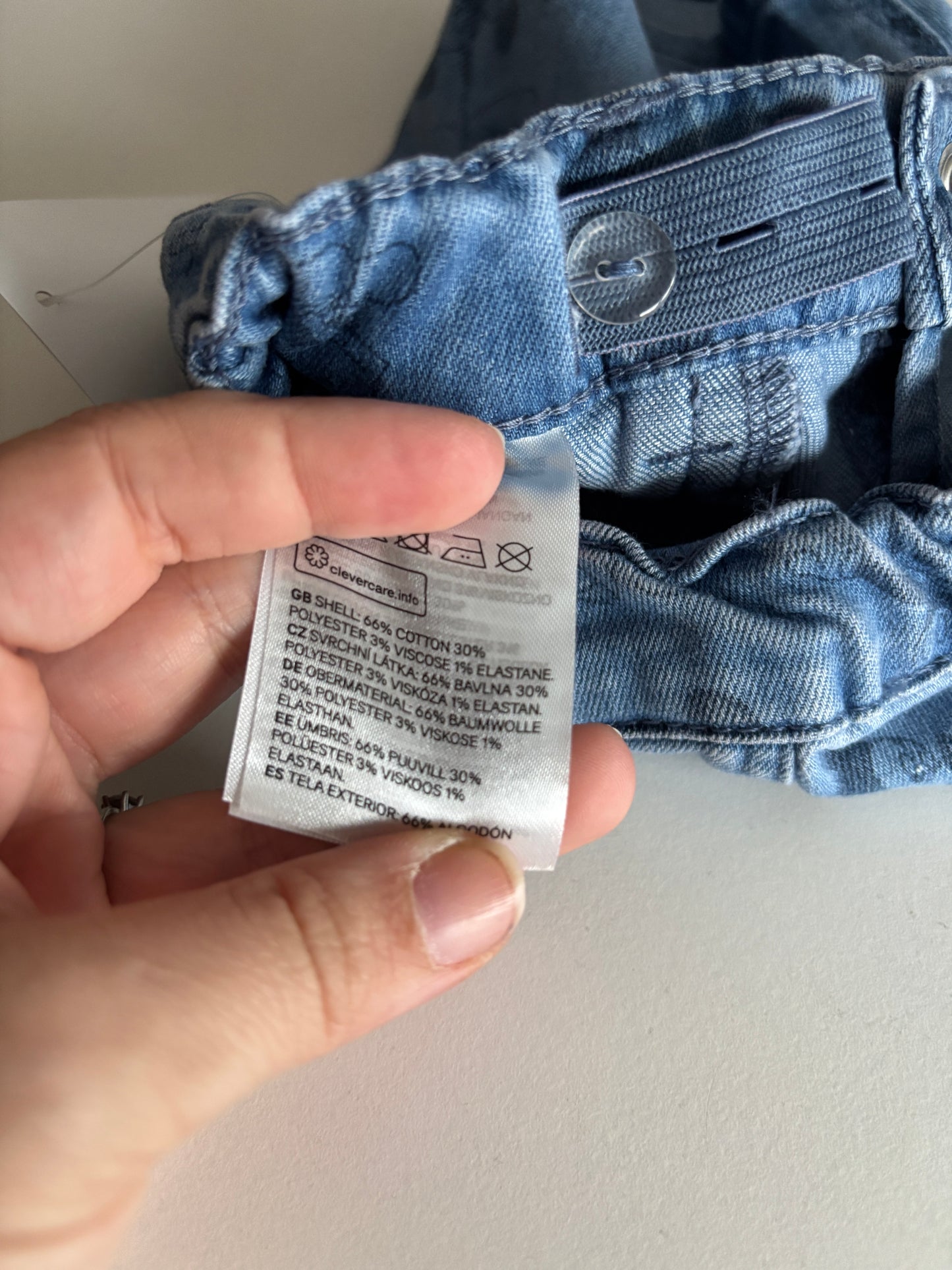 Blauw jeansshortje Mickey Mouse