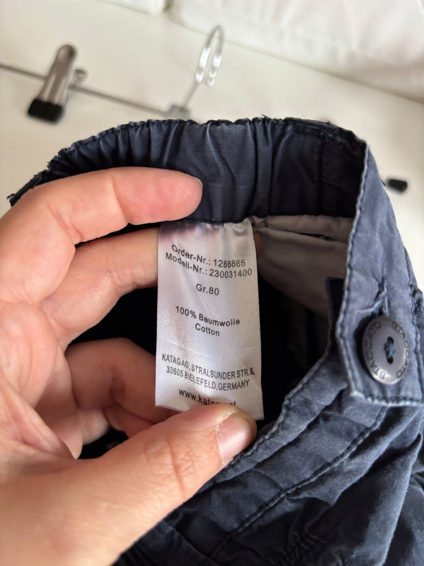 Marineblauwe bermuda