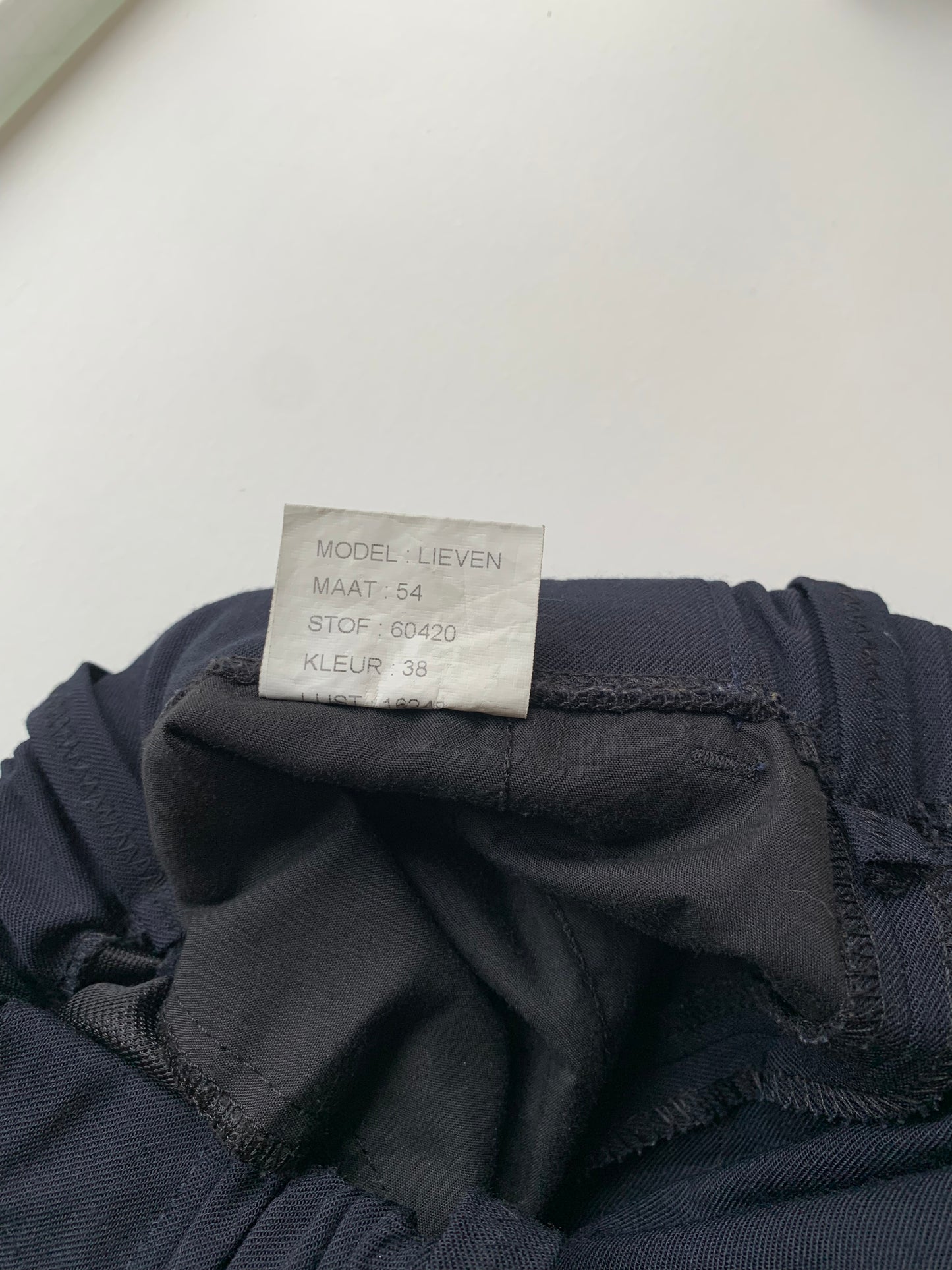 Marineblauwe broek met rek