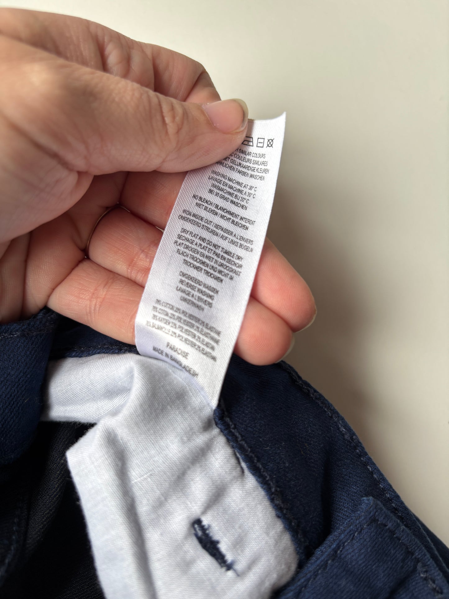 Marineblauwe jeansbroek