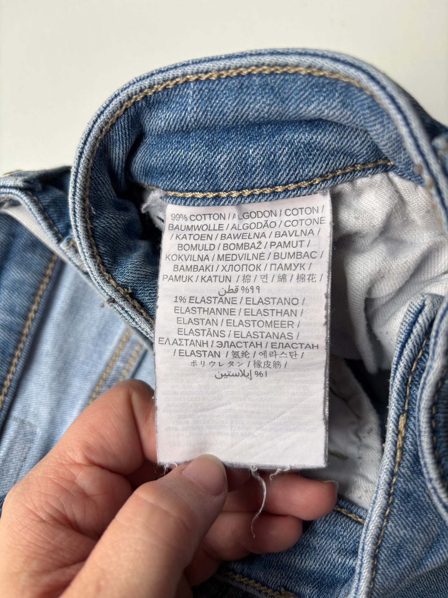 Lichtblauwe jeansbroek