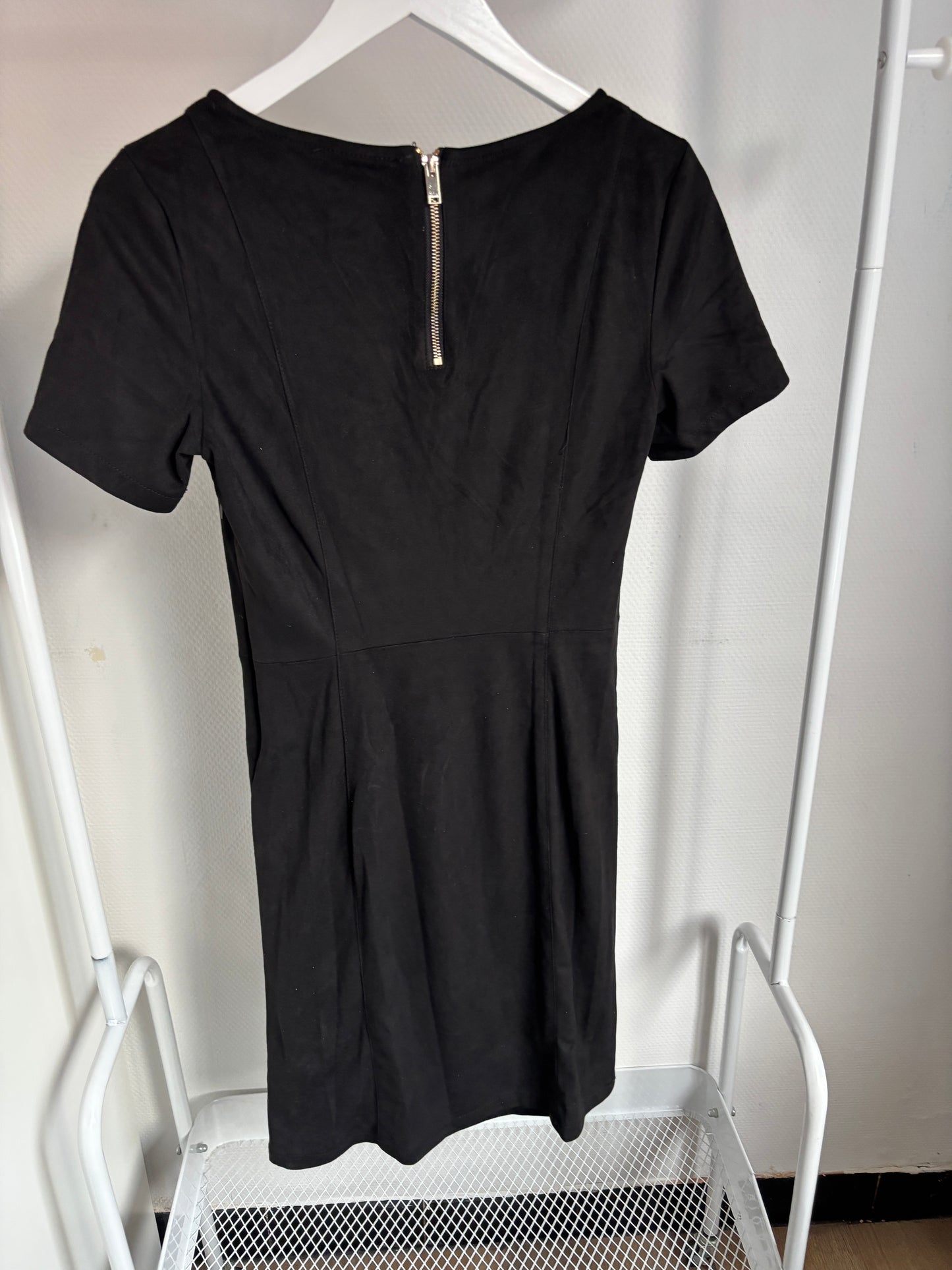 Zwarte fluwelen jurk