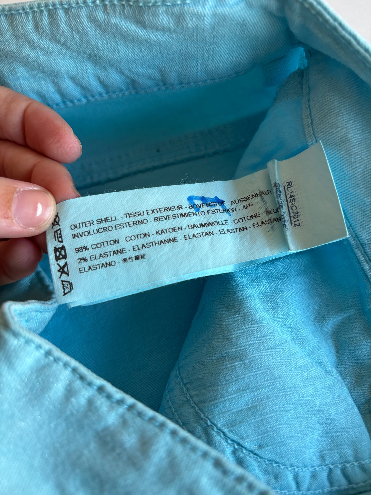 Lichtblauwe jeansbroek