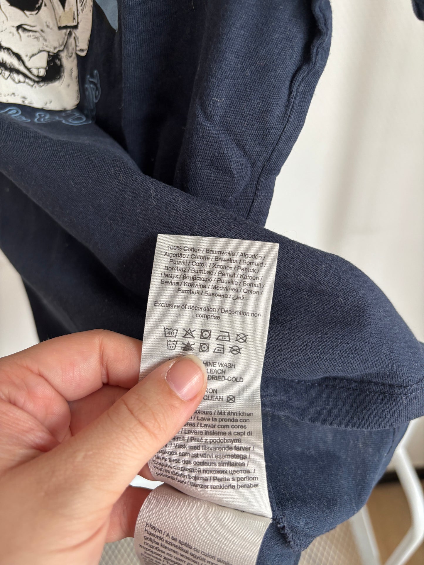 Marineblauwe T-shirt