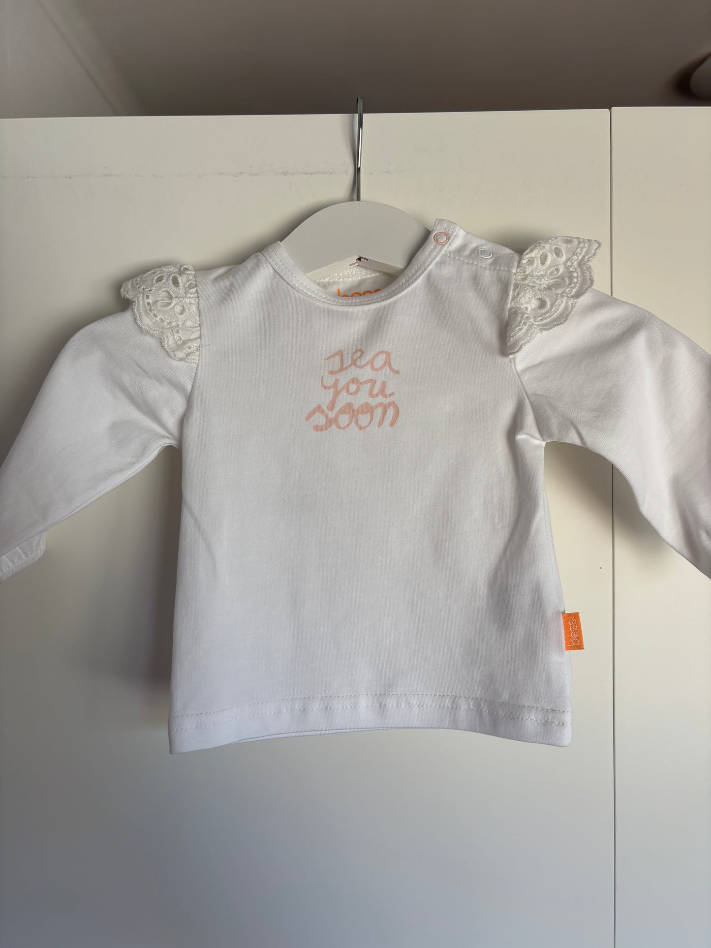 Witte longsleeve "Sea you soon"