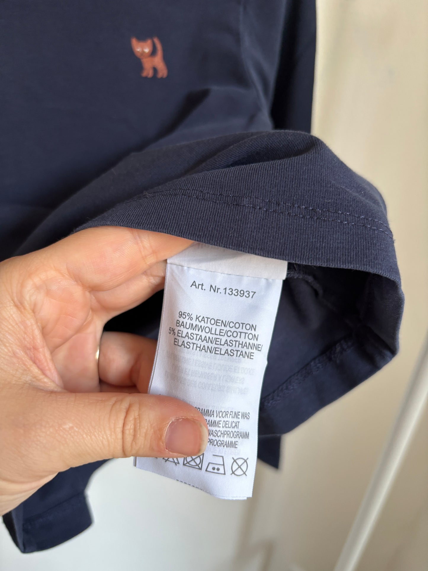 Marineblauwe longsleeve met rolkraag