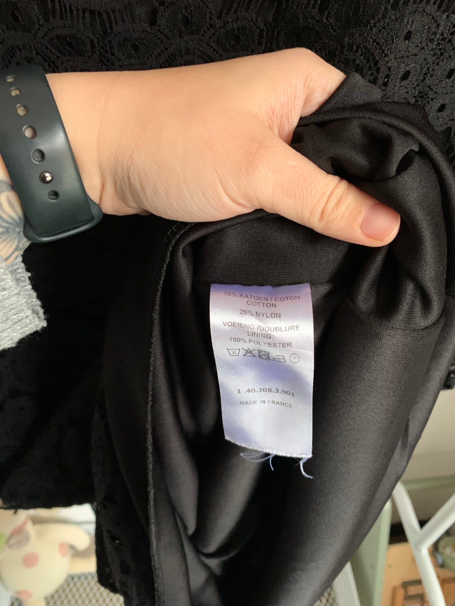 Zwarte jurk met kant