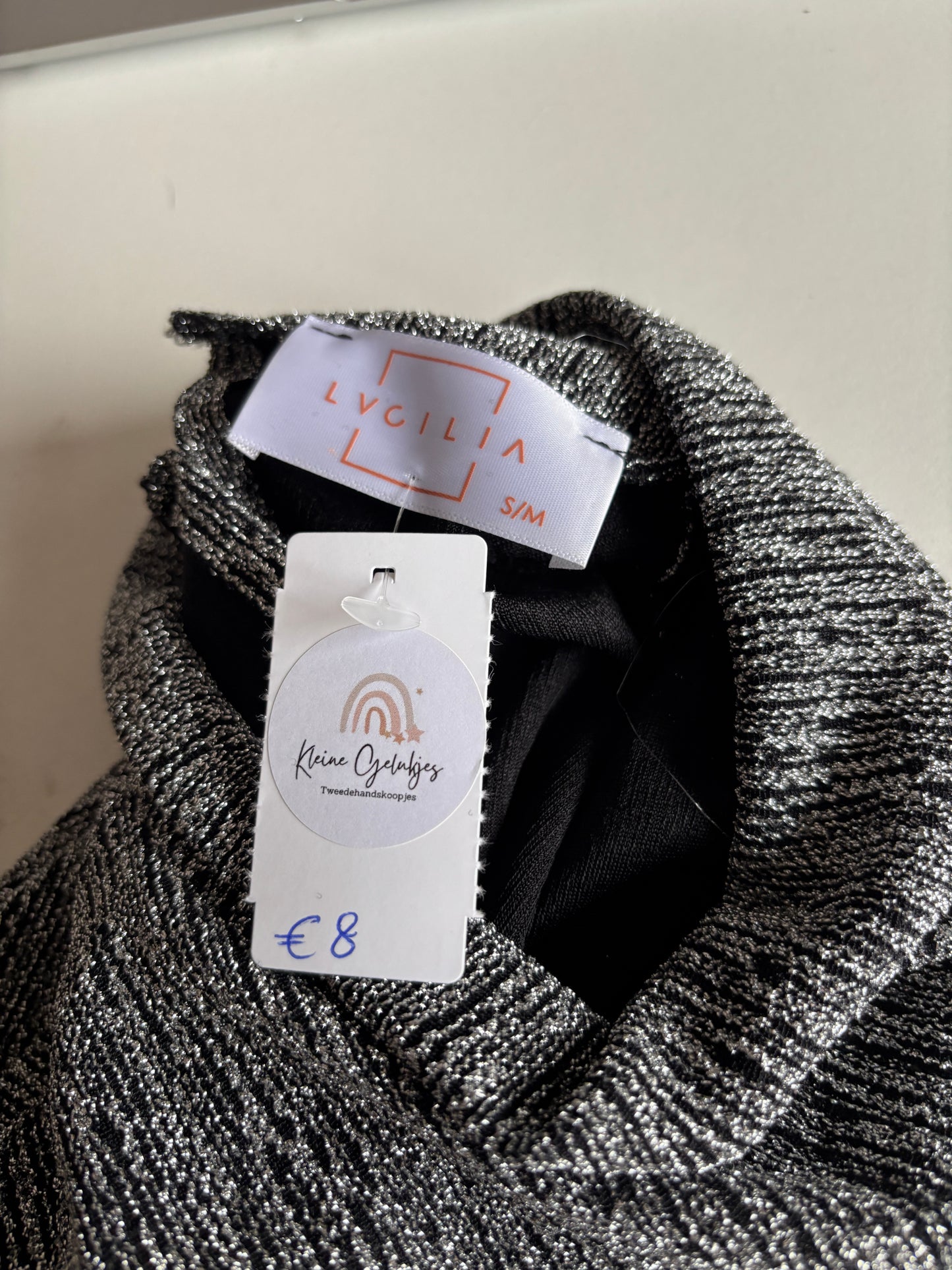 Zilveren glitterjurk