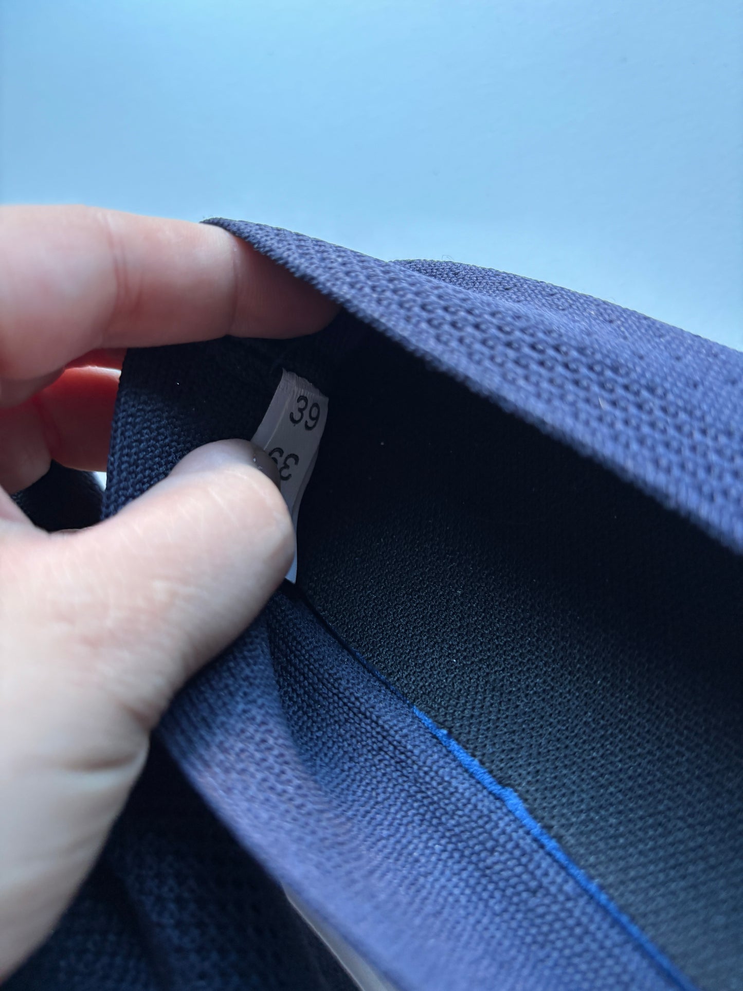 Marineblauwe instappers