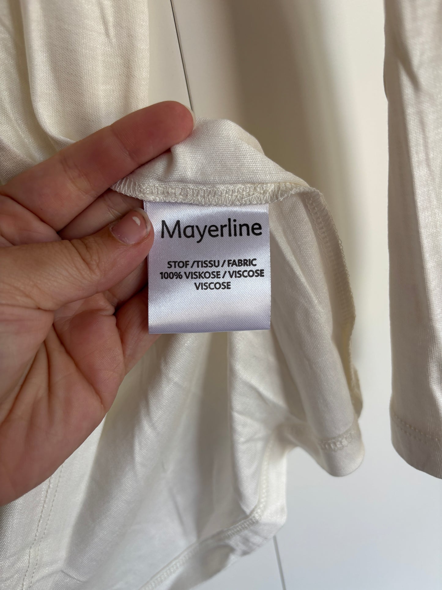 Witte longsleeve met bloemen