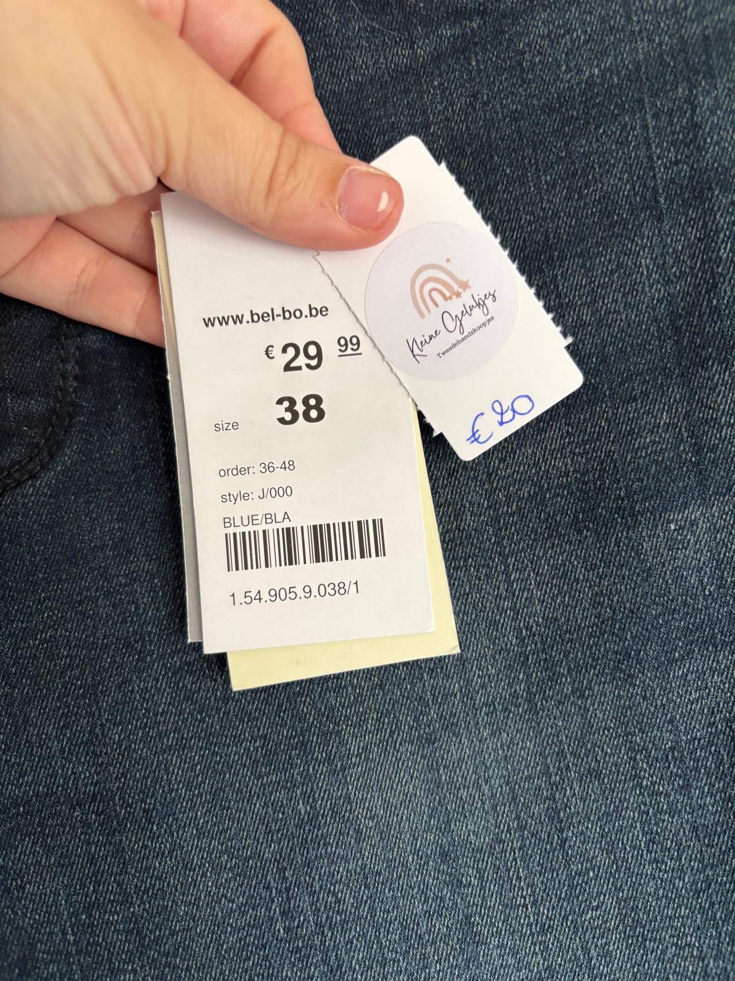 Donkerblauwe jeansbroek