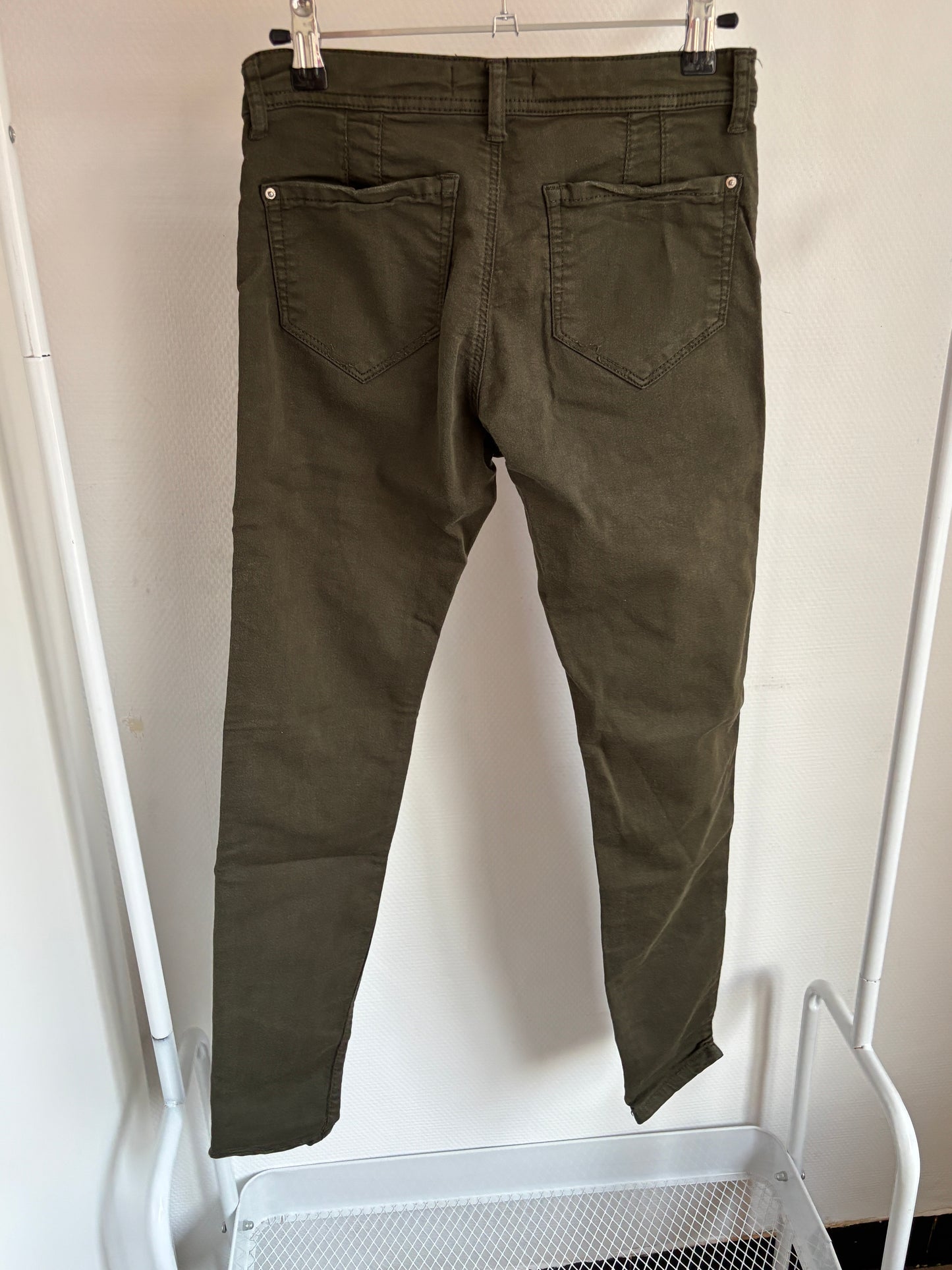 Khaki jeansbroek