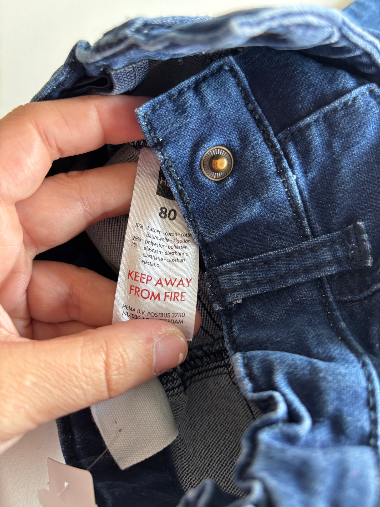 Donkerblauwe jeansbroek