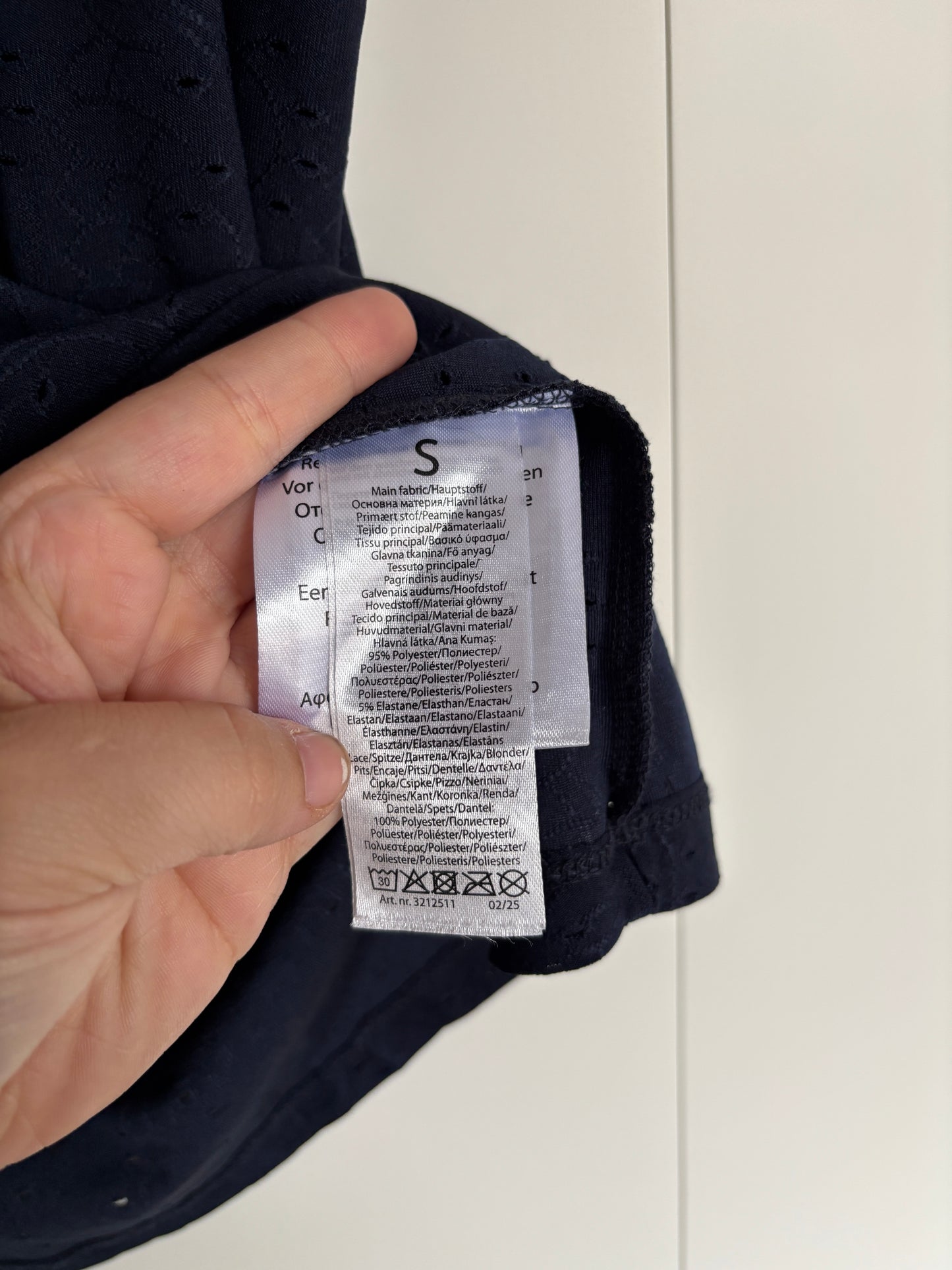 Marineblauwe blouse zonder mouwen