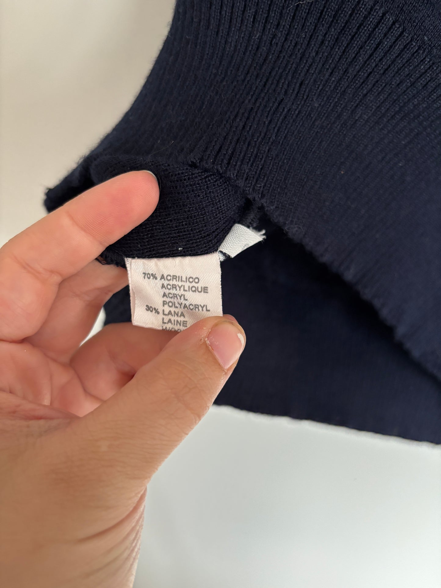 Marineblauwe spencer