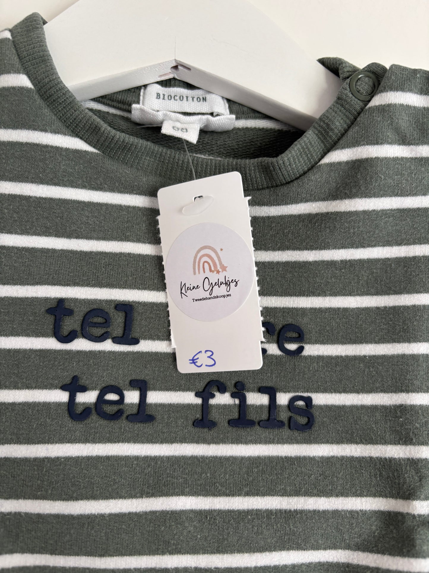 Gestreepte sweater "Tel père tel fils"