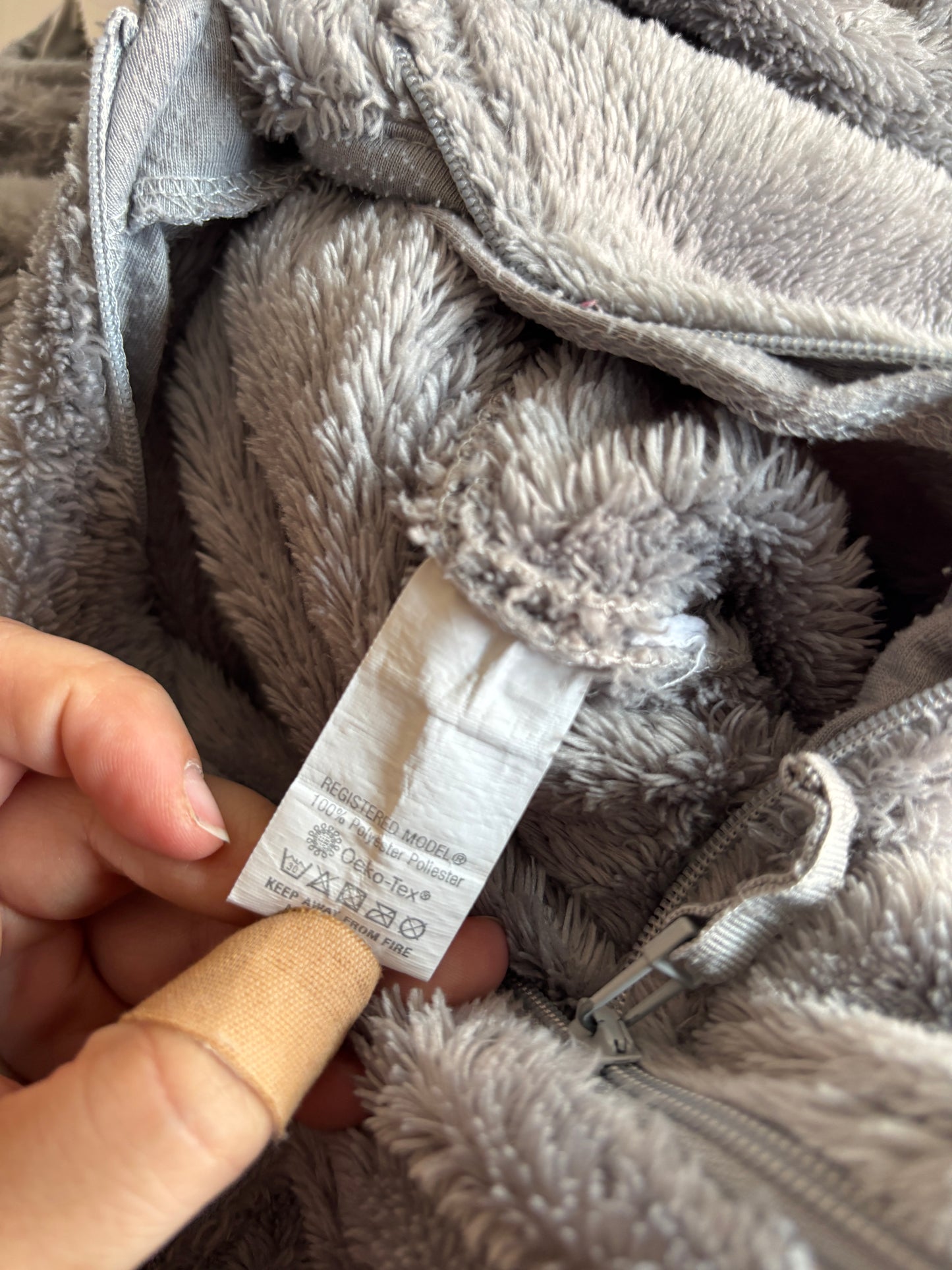 Grijze voetenzak/slaapzak