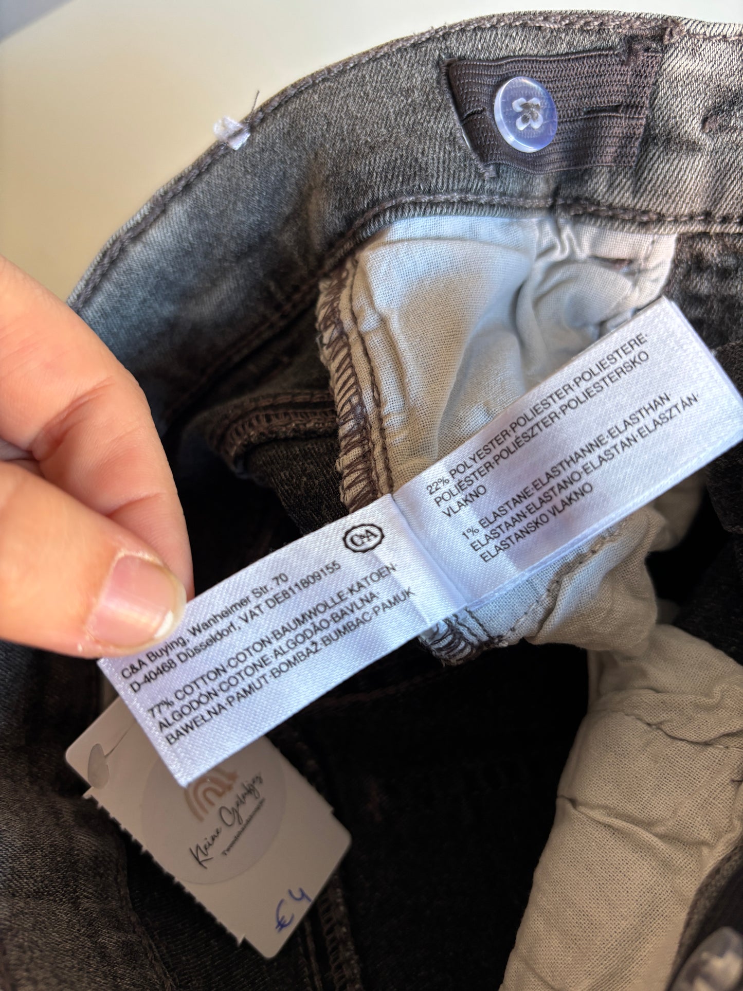 Grijze jeansbroek