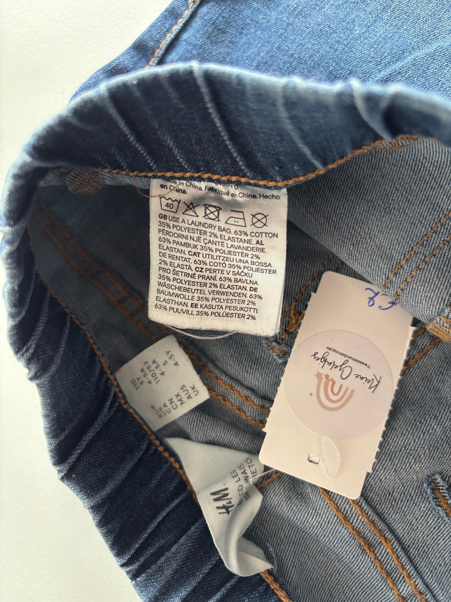 Flared jegging met steentjes