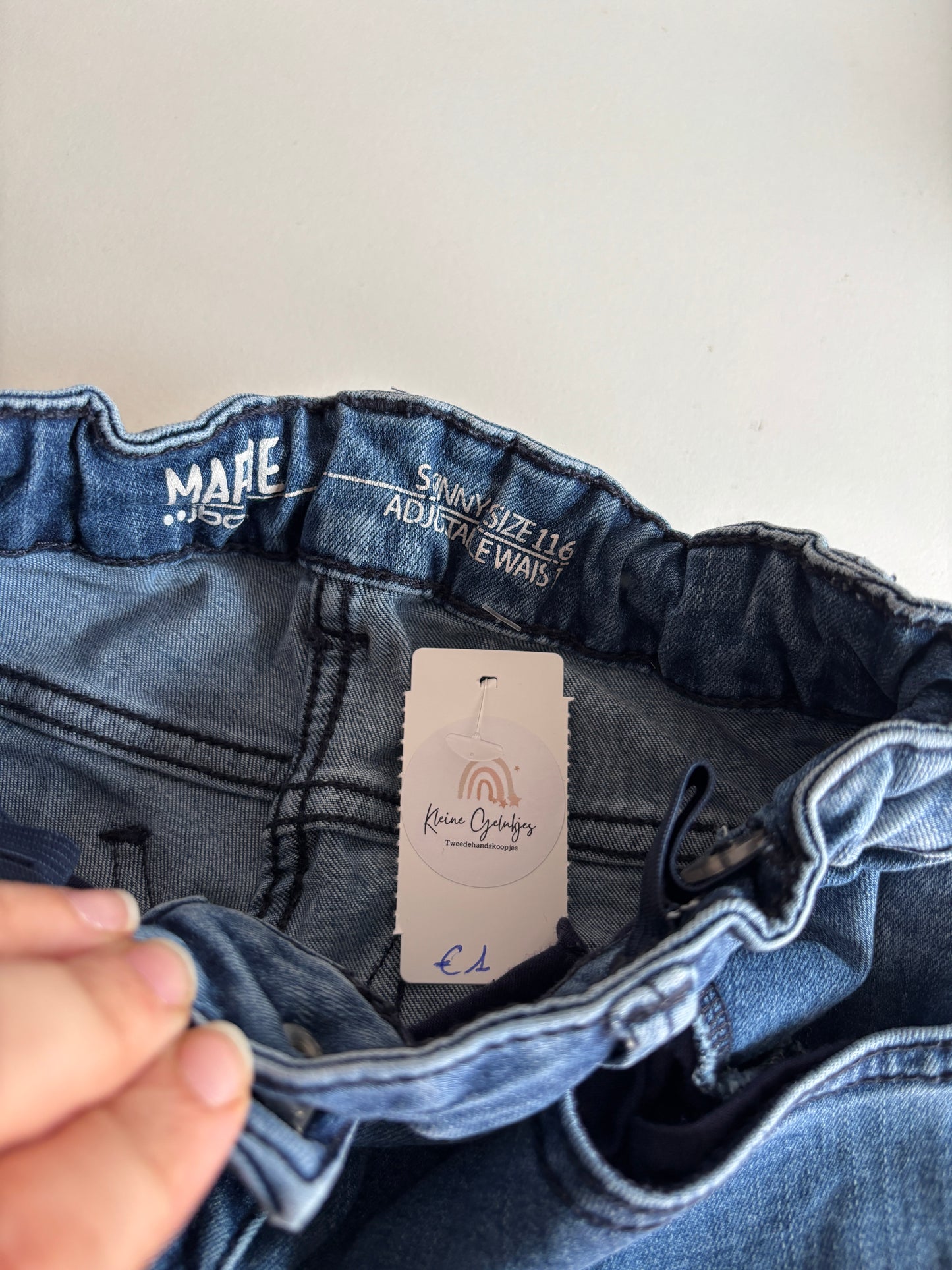 Jeansbroek met hartjes